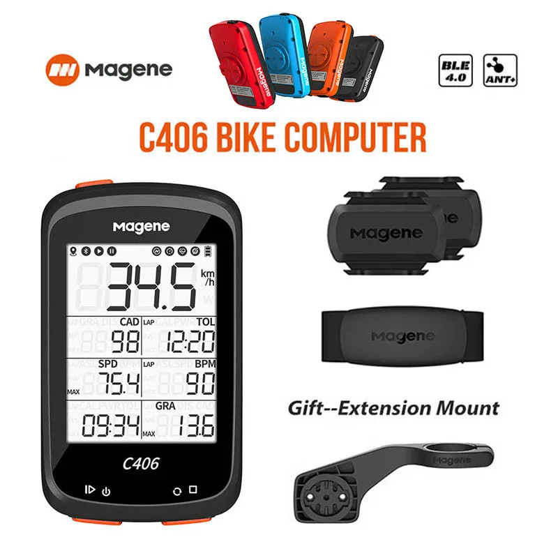 Magene Bicycle Computer C406 Wireless GPS Speedometer Road MTB Monitor