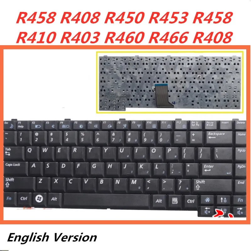 Ноутбук английская клавиатура для Samsung R458 R408 R450 R453 R410 R403 R460 R466 ноутбук замена