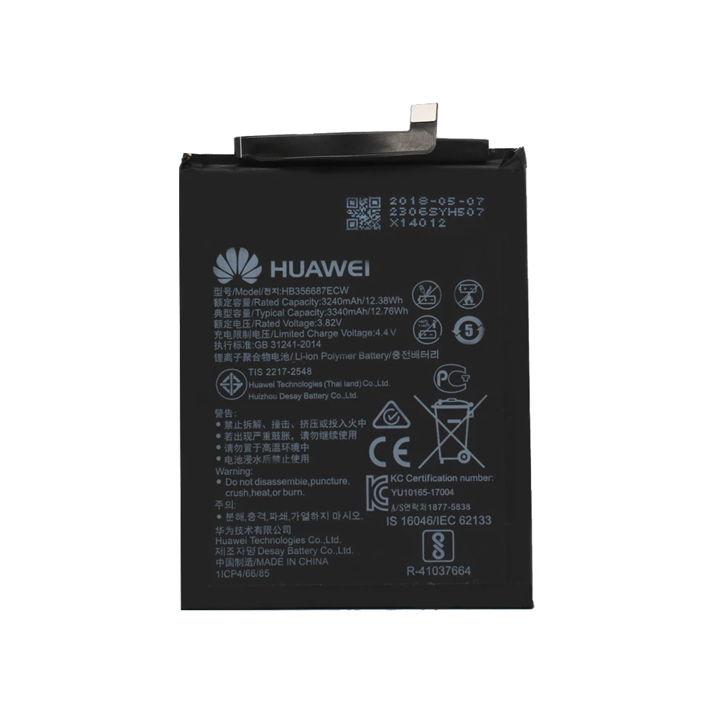 Hua Wei аккумулятор для huawei mate 10 lite Nova 2 plus Nova 2i 9i G10 HB356687ECW аккумулятор полной емкости Akku 3340 мАч