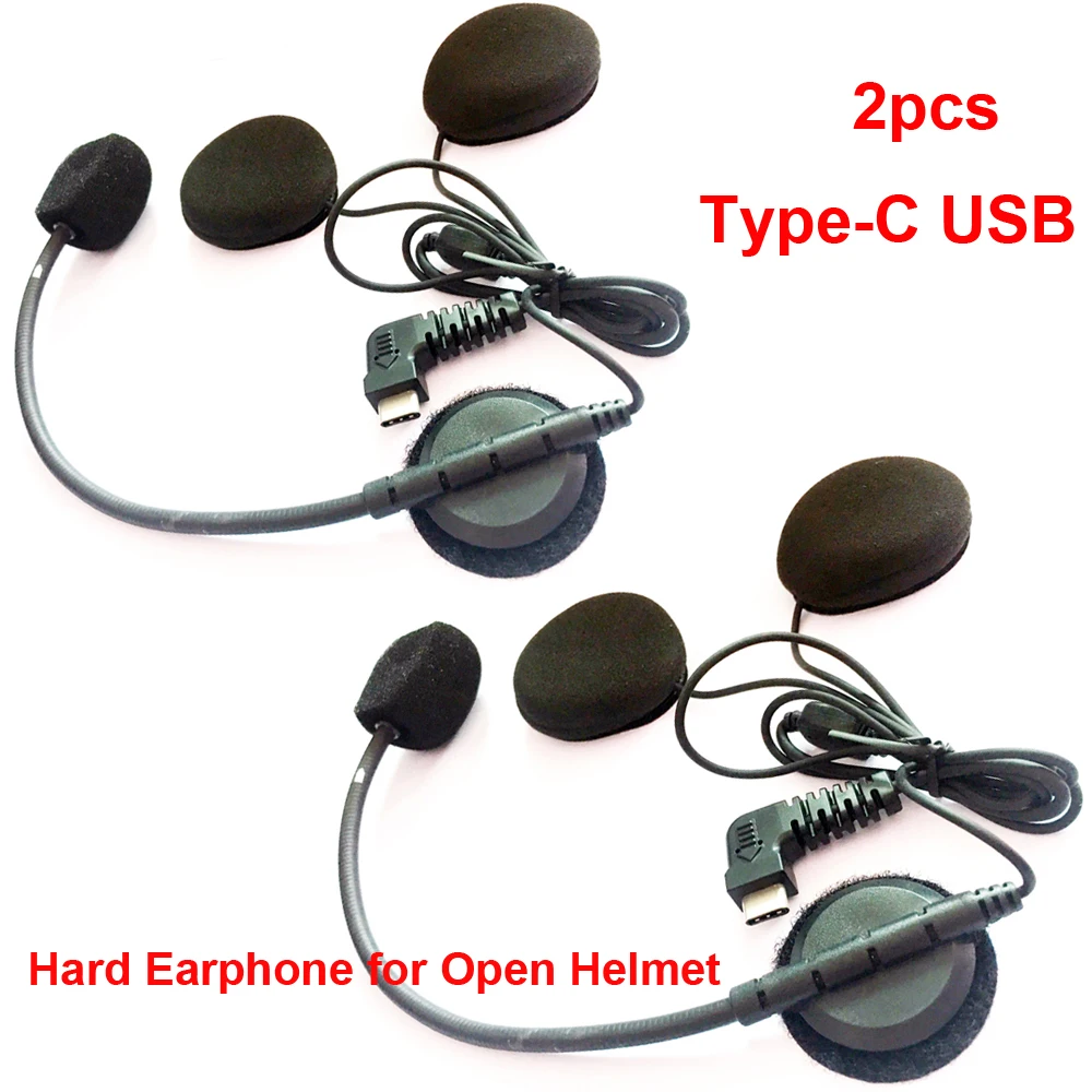 Motorrad Kopfhörer Type-C Headset mit Hartes Mikrofon für BT-S2/S3 Pro Intercom 