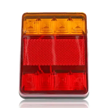 

Hot 1 Pair 8 LED Car Truck Tail Light Warning Lights Rear Lamps Waterproof Tailights Rear Parts for Trailer Truck Boat DC 12V
