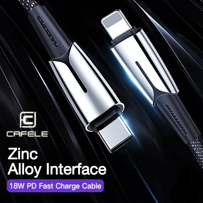 CAFELE USB C для Lightning Кабель 18 Вт Быстрая зарядка и синхронизация шнур совместимый PD кабель для iPhone 11 pro xs max xr 7 8 Plus