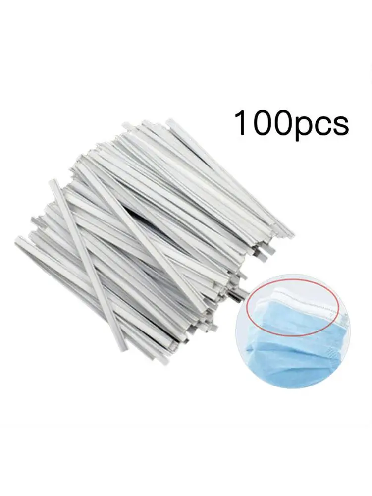 100 шт. регулируемые эластичные зажимы для мостика носа масок алюминиевая лента