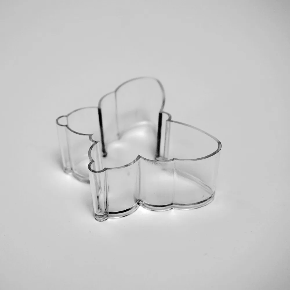 High Temperature Resistant Flame Retardant  Butterfly shape PC Candle Holders For Christmas Day Scented  Candle  DIY 20Pcs