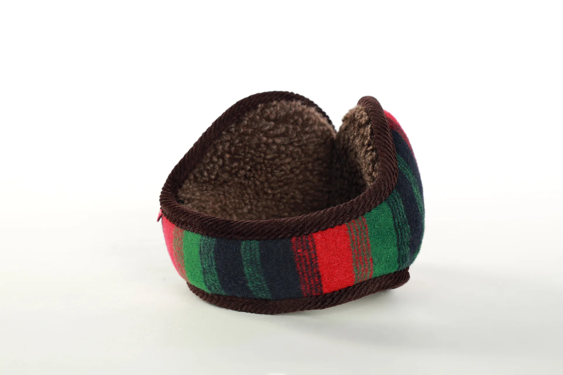 Manufacturers Direct Selling Supply Plush Multi-color Stripe Earmuff Universal Style Adult after Wear-Ear Covers Wholesale