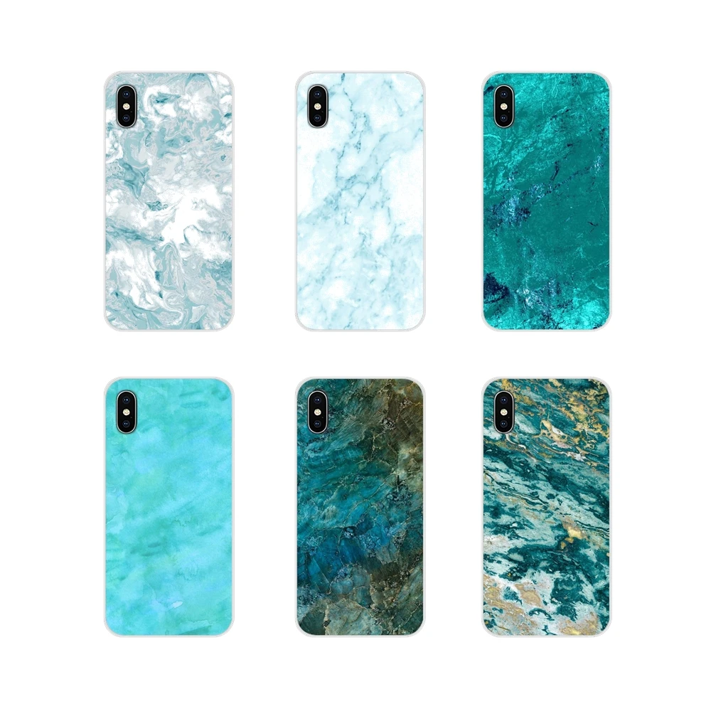 Для Huawei G7 G8 P8 P9 P10 P20 P30 Lite Mini Pro P Smart Plus 2017 2018 2019 бирюзовый камень мрамор мягкие