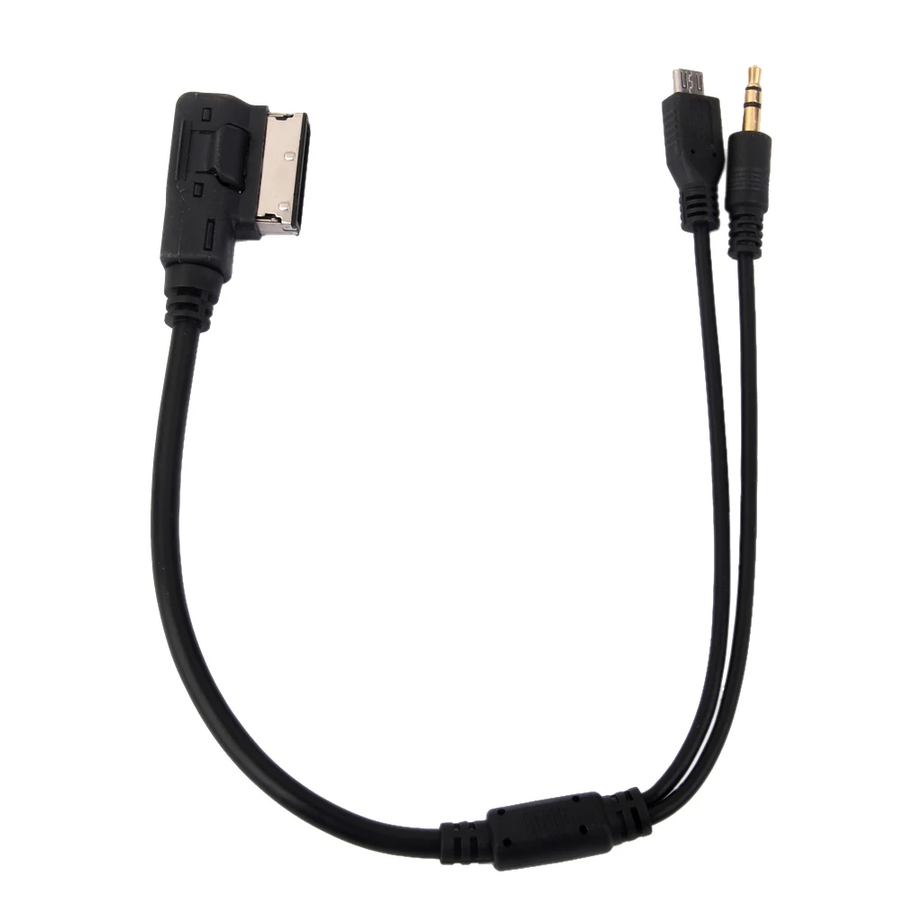 AMI MMI MDI Interface 3.5mm Aux Audio Charge Cable Micro USB For VW AUDI Car