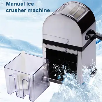 

Stainless Steel Manual Ice Crusher Mini Ice shaver Chopper Manual Snow Cone Smoothie Maker Ice Block BreakingSlush Machine