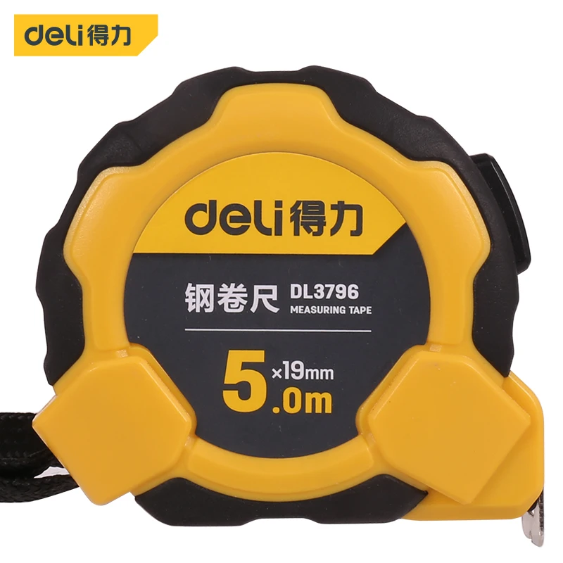 Deli Rubber Plastic Steel Tape Measure Tape Measure Precision Durable Measuring Ruler Tape Precise Retractable Flexible