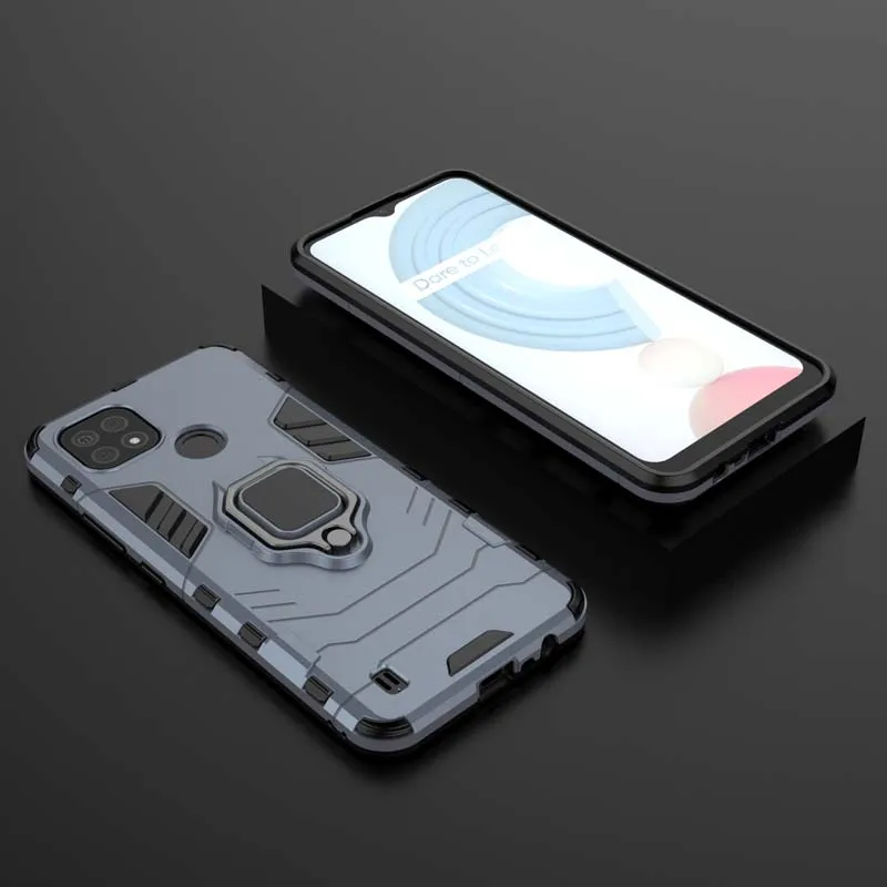 thumbnail image 1 of Armor Case for Realme 8 9 10 Pro Plus 8i 9i C3 C11 2021 C12 C15 C17 C20 C21 C25S C21Y C25Y Phone Cover Oppo A54 A74 4G 5G Case, 1 of 5
