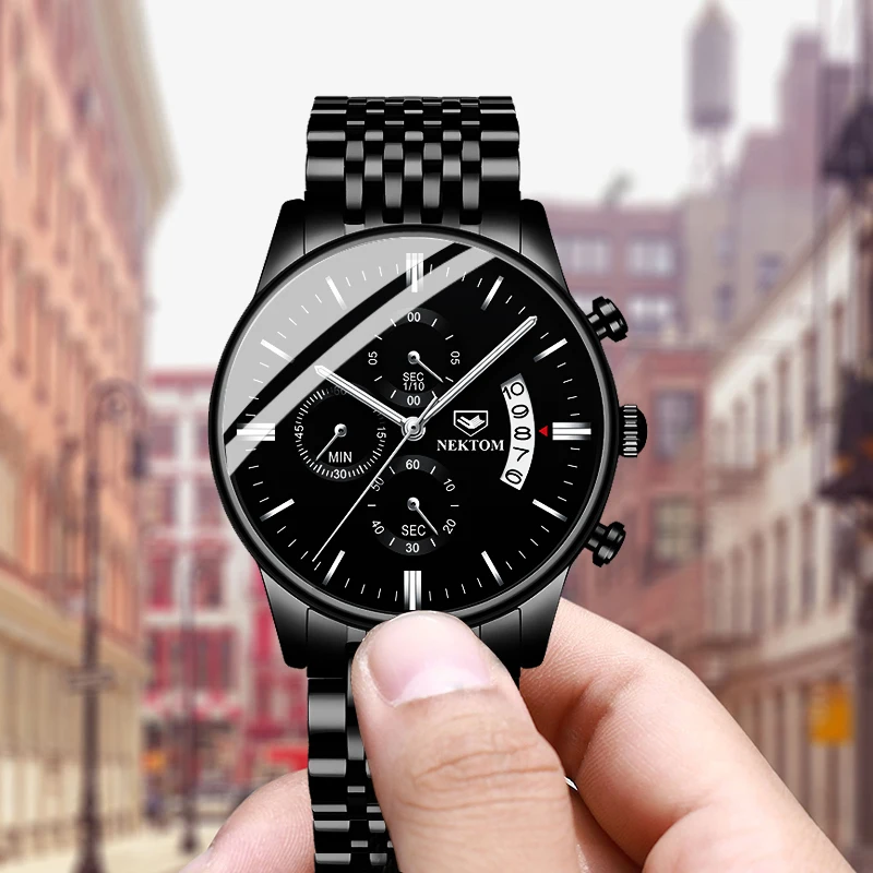 Tanie Męskie zegarki Top marka luksusowy wodoodporny Ultra cienki data zegar męski stalowy pasek zegarek kwarcowy na co dzień mężczyźni sport Wrist Watch