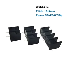 

5Pcs Pitch 10mm Barrier Screw PCB Terminal Block Right Angle 2/3/4/5/6/7/8P Morsettiera 55C-B Wire Cable Connector Bornier 20A