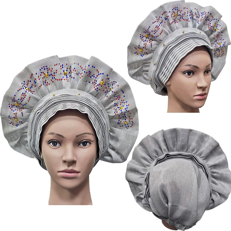 Нигерийский головной убор ASO OKE 012 из ткани для женщин Stones | Дом и сад