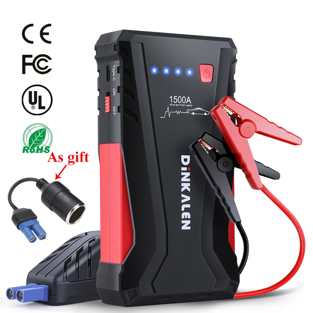 

Diesel Petrol 1500A Car Jump Starter Car Battery Booster Charger Power Bank 12V Starting Device High Power Buster Car Starter