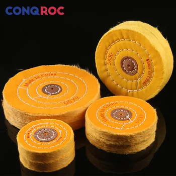 

5 Pieces 75mm~200mm 3-inch~8-inch Multi-layers Cotton Cloth Polishing Wheel Buffing Wheel Craft Jewelry Metal Wood Glass