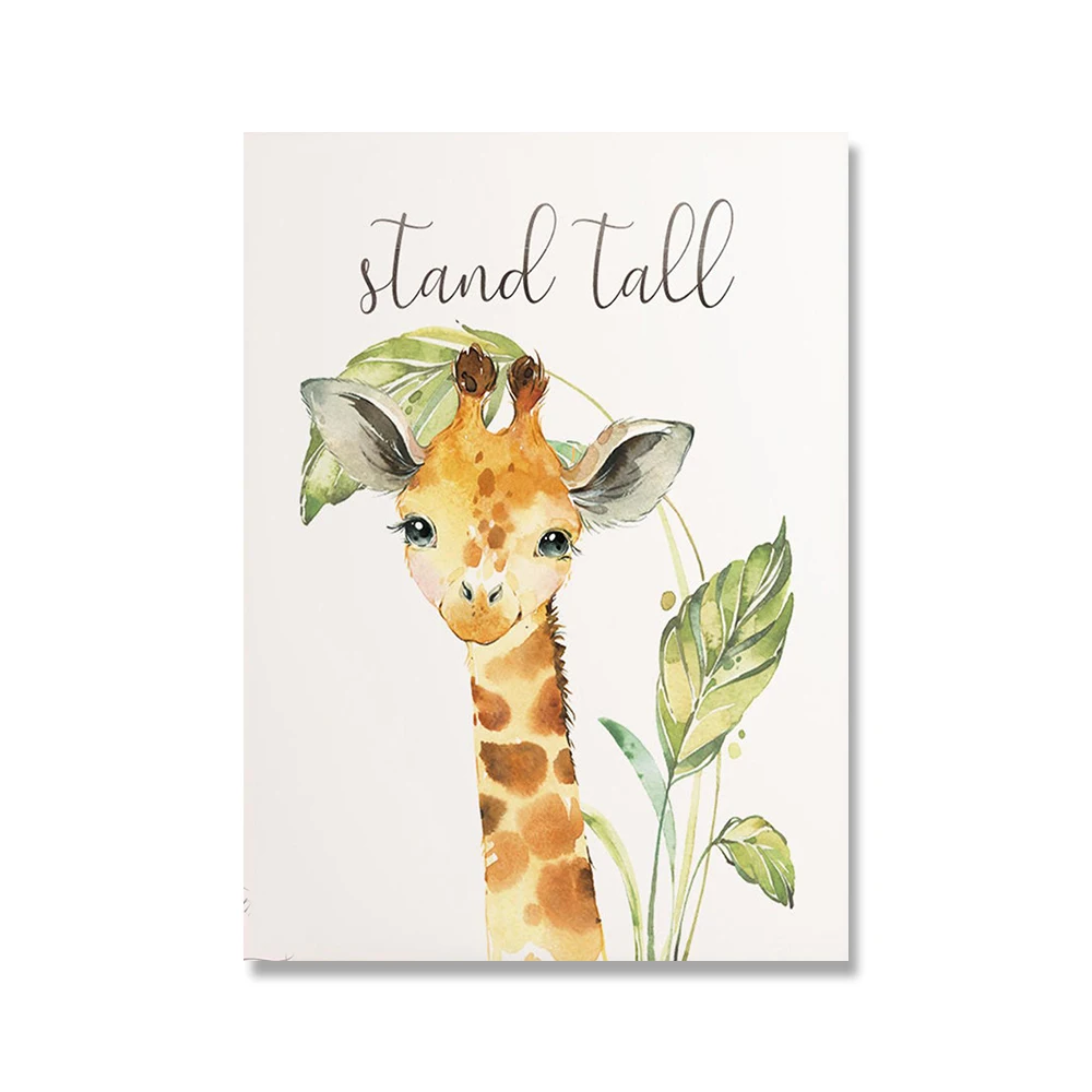 stall tall giraffe print nursery quote glossy poster a4  picture unframed 