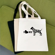 Животные Кошка Собака Момо печать унисекс сумки на заказ Холщовая Сумка-тоут продуктовый ежедневное использование многоразовые хлопковые дорожные повседневные хозяйственные сумки