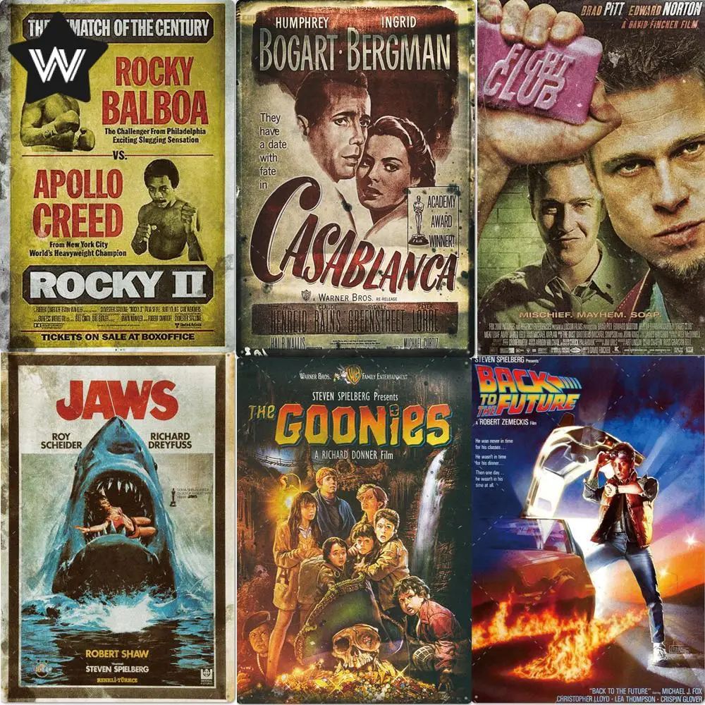 Classic Movie Metal Sign Metal Wall Stickers Tin Wall Stickers