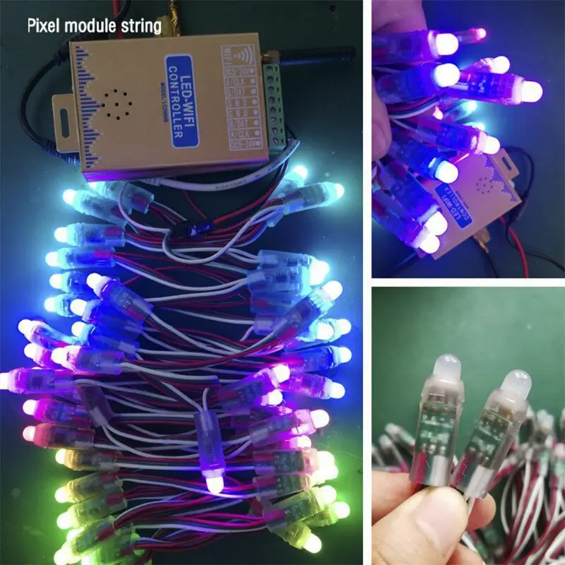 New wifi connection musical control LED digital pixel strip light controller, 2048 pixel LED screen controller, with Mic 634A