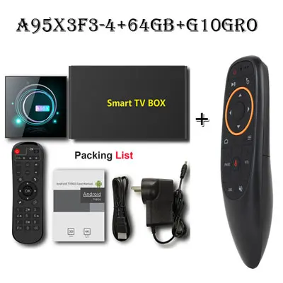 4GB 64GB VOICE Google Play ТВ приставка Android 9,0 Amlogic S905X3 приставка 4 ГБ 32 ГБ 64 Гб Смарт ТВ приставка 8K коробка 2,4/5,0G WiFi Android ТВ приставка A95XF3 тонкий - Цвет: 4GB 64GB VOICE