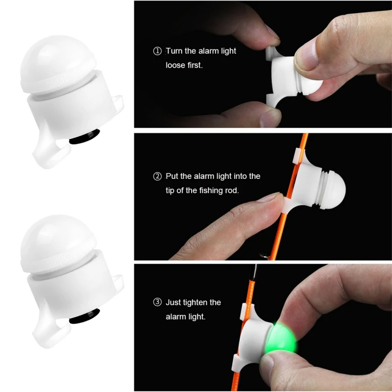 

Mini Fish Bell LED Alert PC Automatic Induction Rod Tip Carp Night Bite Alarm River Reservoir Pond Fishing Light Recognition