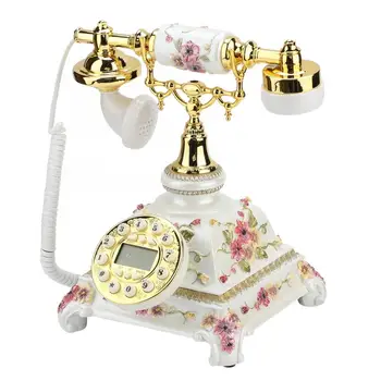 

European Style Desktop Vintage Telephone FSK/DTMF for Home Office Hotel European Vintage Telephone Landline Telephone