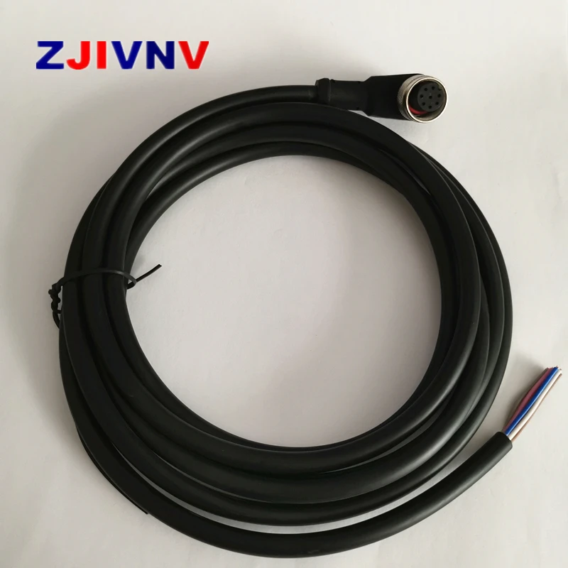 New Cable M12 8 Pin Female Connector Adaptor 2m PVC Cable For LED Lighting 