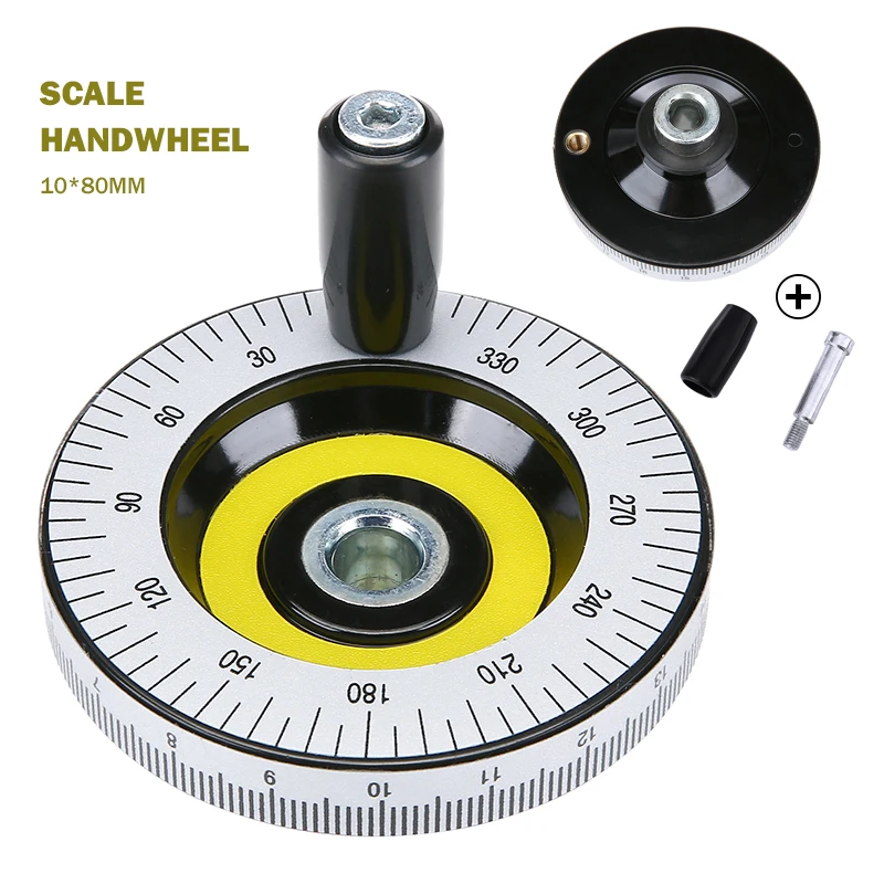 1.08"*1.28"  Machine Milling Lathe Scale Handwheel Revolving Handle Knob 6*27 