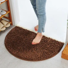 Door Mat Decoration Simple Water Absorption Bathroom Soft Practical Indoor Semicircle Wear Resistant Living Room Non Slip Home