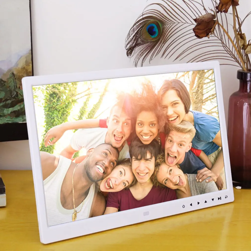 

Digital Photo Frame 12 Inches Electronic Picture Frame Clock Calendar Remote Control Built-in Speaker Resolution 1280*800