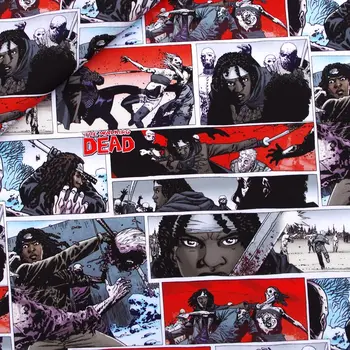 

108cmx100cm Cotton Woven Fabric for textile, pathwork, cloth - Walking Dead soldier