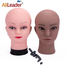 

Alileader African Bald Mannequin Head For Making Wigs Hat Display Cosmetology Practice Manikin Head Female Bald Training Head