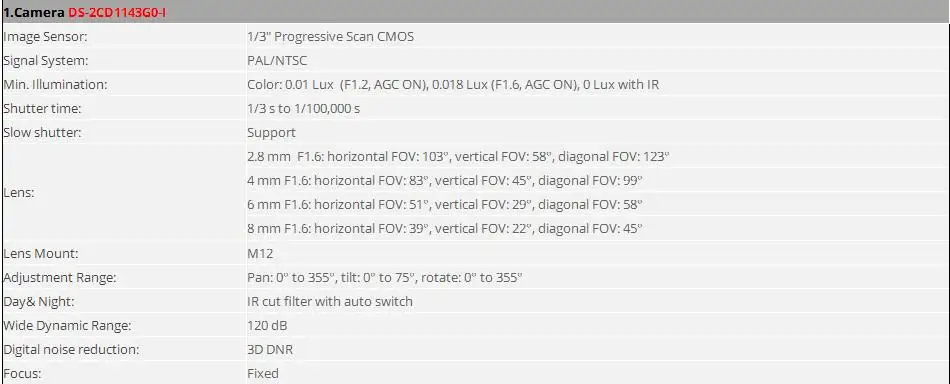 Hikvision DS-2CD1143G0-I POE камера видеонаблюдения 4MP IR Сетевая купольная камера 30 м IR IP67 IK10 H.265+ слот для sd-карты