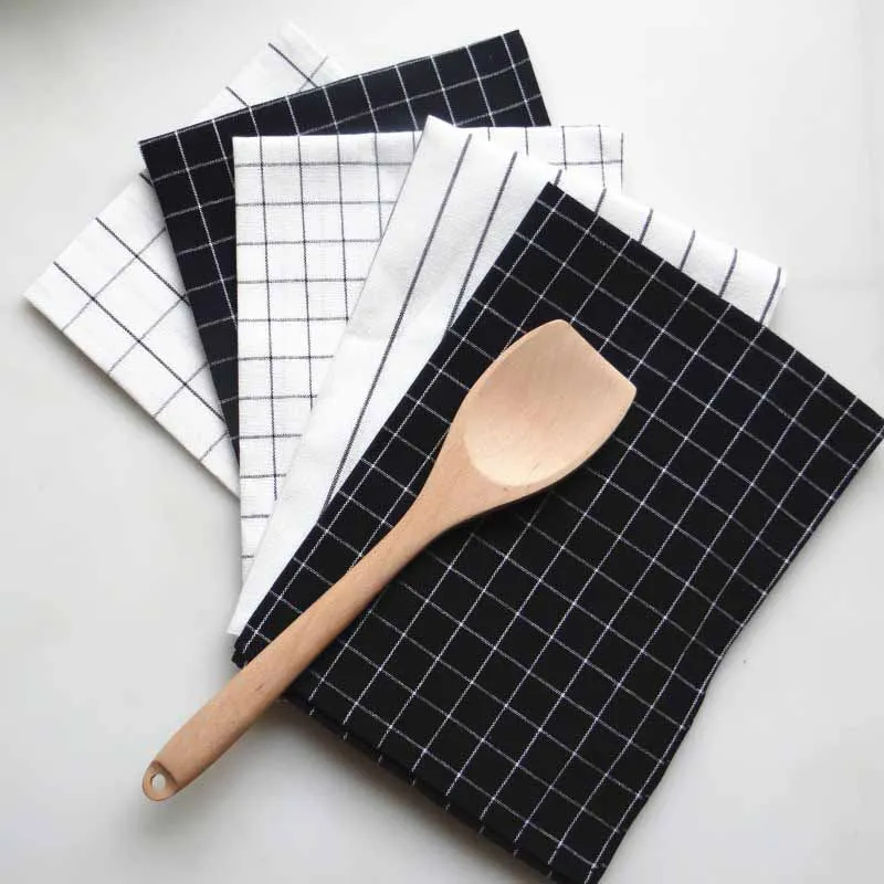 

6pcs/lot Cotton Kitchen Table Napkin Tea Towel Photography Props Multi-purpose Dish Cloth