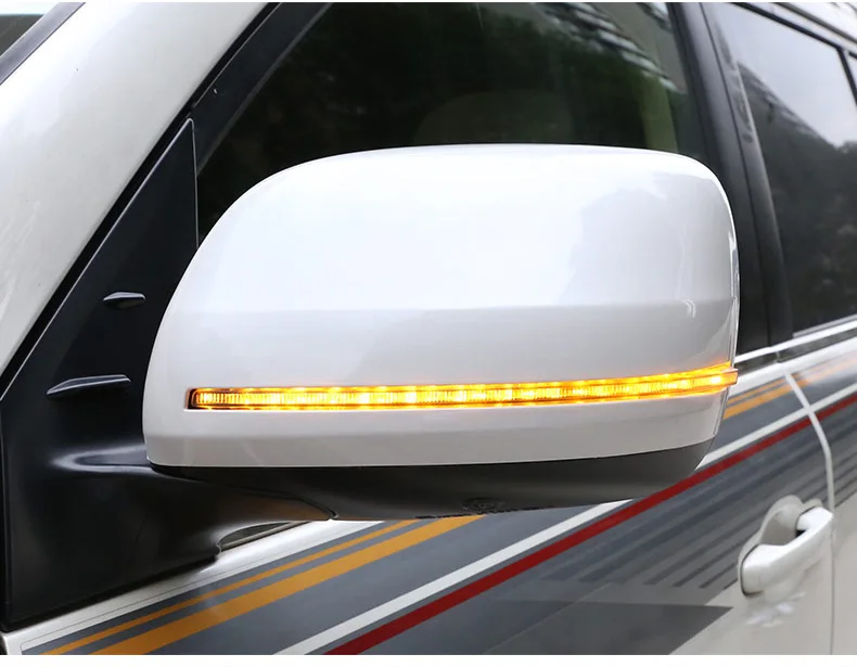 Движущаяся светодиодный боковая крышка зеркала заднего вида Замена для Toyota Land Cruiser 200 LC200 2012 аксессуары