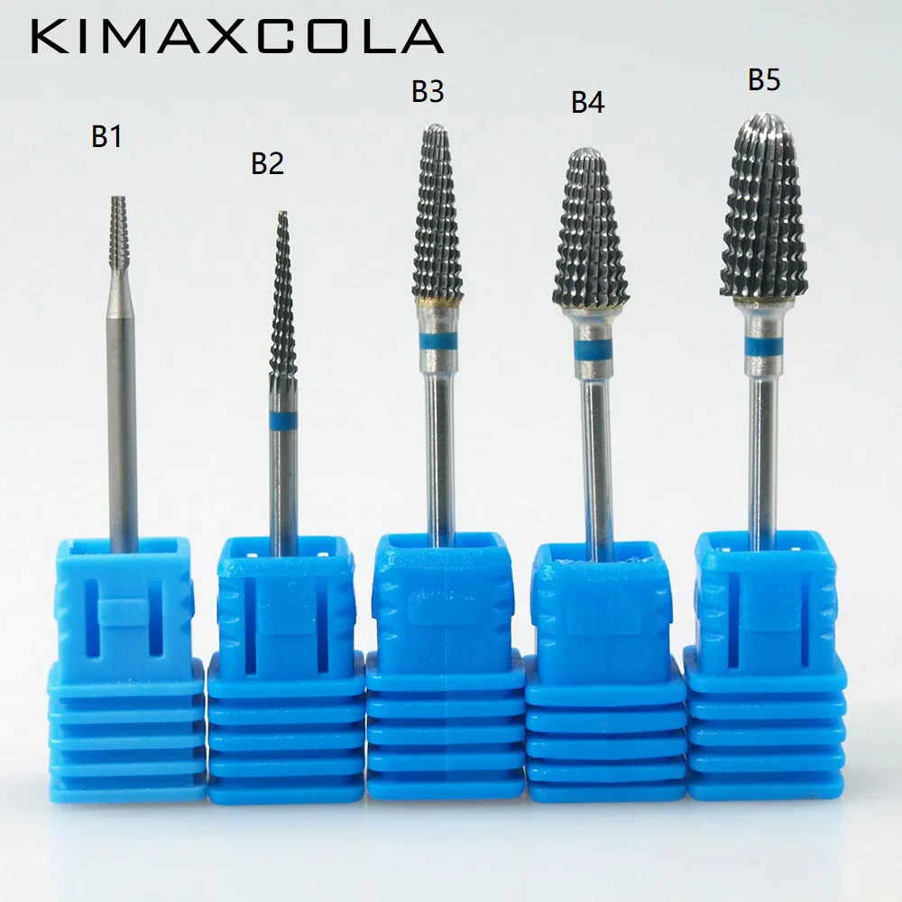KIMAXCOLA Nail Drill Bits Carbide Milling Cutters For Manicure Cuticle