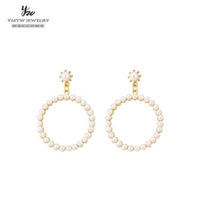 YMYW большой круглый искусственный жемчуг геометрические сережки oorbellen Высокое качество модные красивые серьги для женщин Свадебные украшения подарок