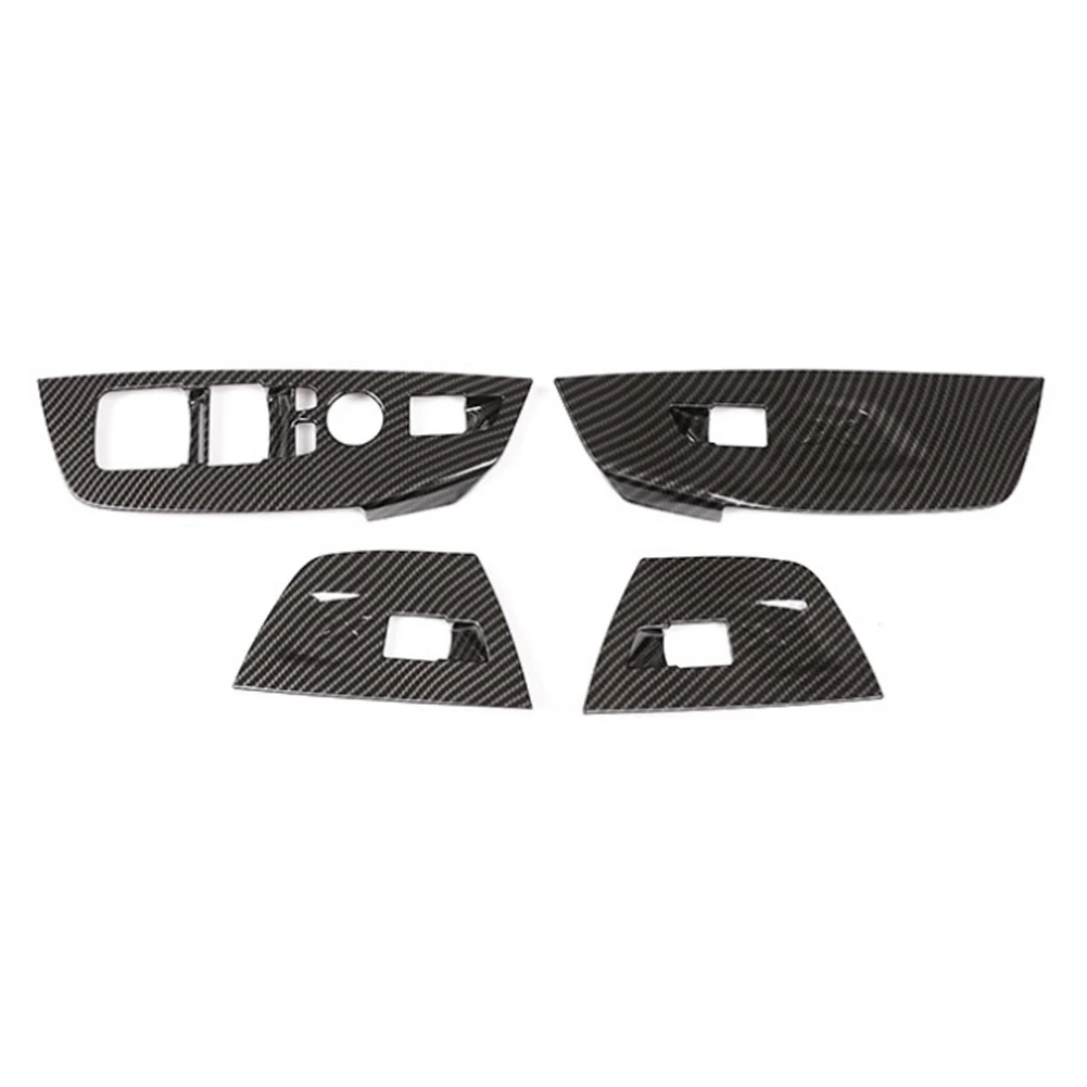 For BMW X3 X4 G01 G02-Inner Door Window Switch Carbon Fiber Look Trim Cover LHD