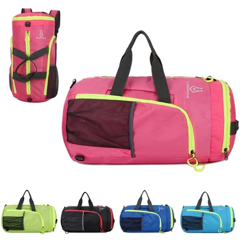 

Gym Bag Polyester Fitness Bag For Men Women Black With Compartments Waterproof Backpack Outdoor Foldable Sport Traveling 20L
