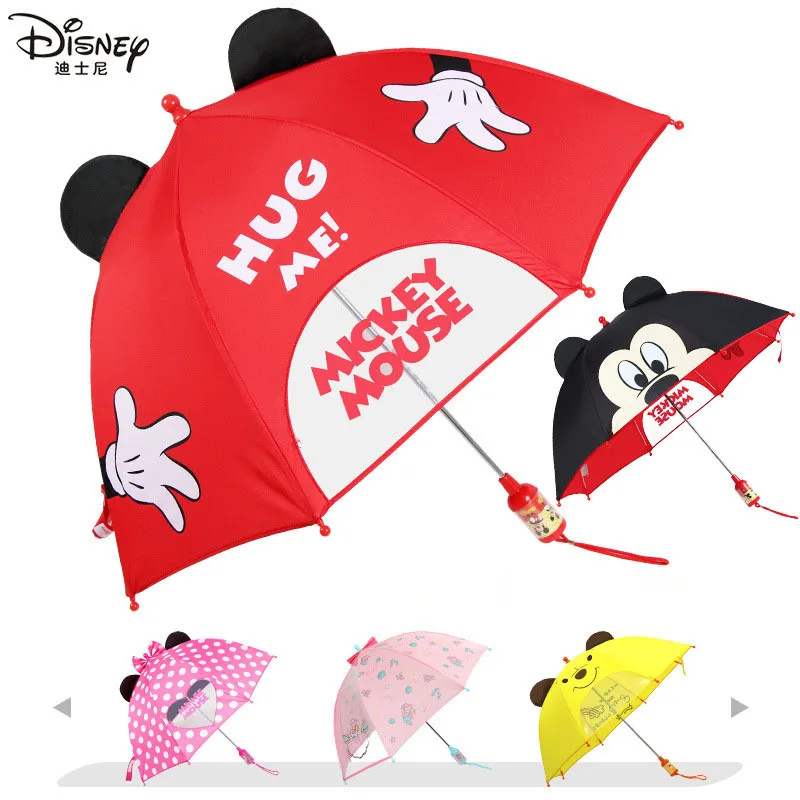 Disney paraguas transparente para las para niños, sombrilla Manual de Minnie y Mickey para bebés de 2 a 5 años|Paraguas| - AliExpress