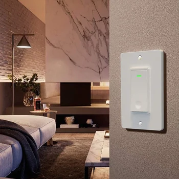 

Smart Light Switch, Neutral Wire Required, 2.4Ghz Wi-Fi Light Switch, Works with Alexa, Google Assistant and IFTTT, Schedule, Re