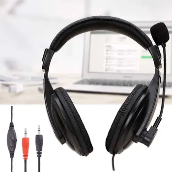 

Online Class Gaming Accessory Wired Home Office Breathable Earmuf Public Speach Omnidirectional Microphone Computer Headset