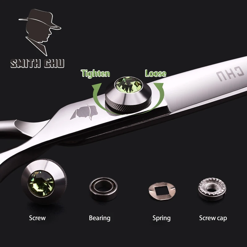 Smith Chu XL120 Mirror Polished Hairdressing 6 Inch 440C Stainless Professional Salon Barbers Cutting Scissor Hair Scissor Smith Chu XL120 Mirror Polished Hairdressing 6 Inch 440C Stainless Professional Salon Barbers Cutting Scissor Hair Scissor
