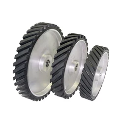 Dia. 250mm - 350mm Grooved Rubber Wheel Belt Grinder Parts