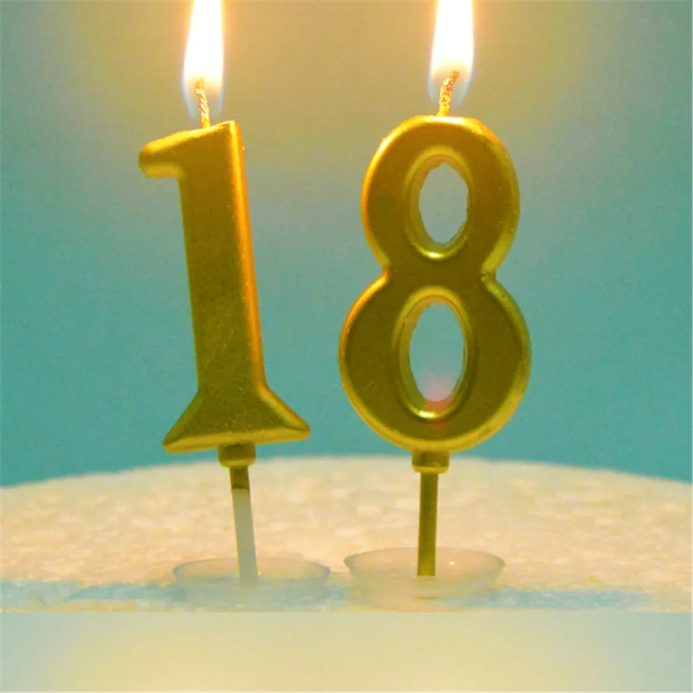 Экологичная блестящая цифровая Свеча для дня рождения свадьбы специальная торта