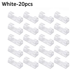 Untoom Cable Organizer Clips for Tidy Desktop and Wall Management (White-20pcs)