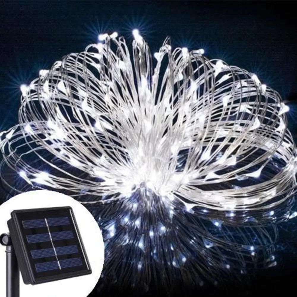 Solar LED Outdoor String Lights Waterproof Fairy Lights Holiday Party Christmas Wedding Decoration 10/50/100/200/300 Led Light