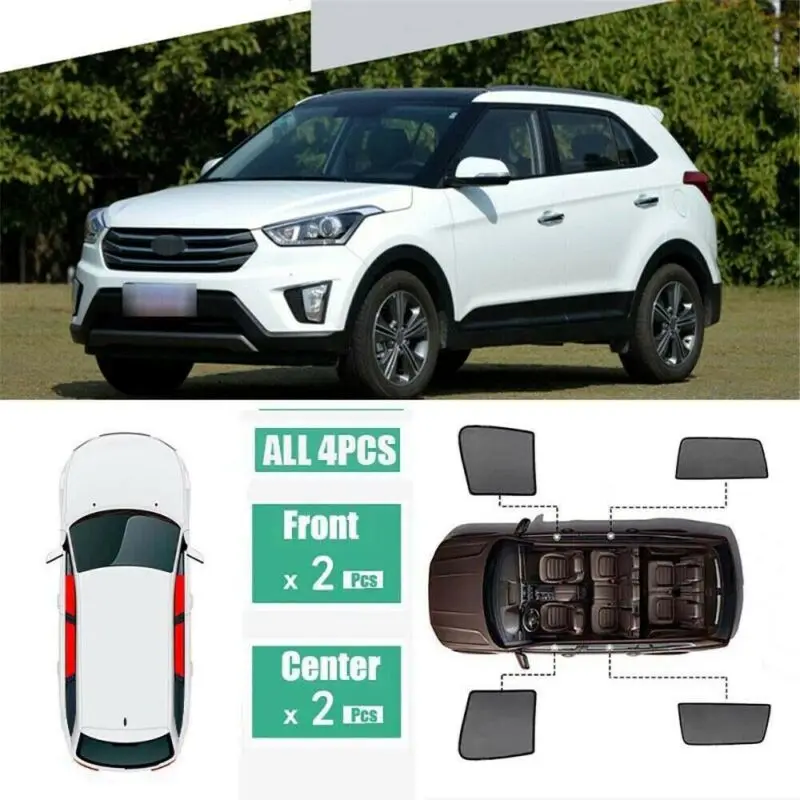 

For Hyundai IX25 4Pcs Windows Sunshade UV Protection Mesh Block Visor Fit