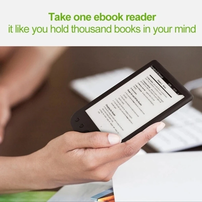 BK 6025 6 Inch E Book Reader 800x600 Resolution E Ink Sn Glare Free with USB Cable PU Cover Built In Light 4GB Memory Storag