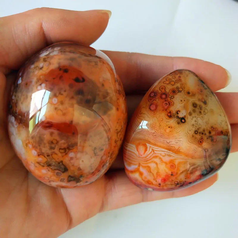 Натуральный камень красный агатанд узорные silke пальмовые камни Мани маленькие камни и кристаллы заживляющие кристаллы
